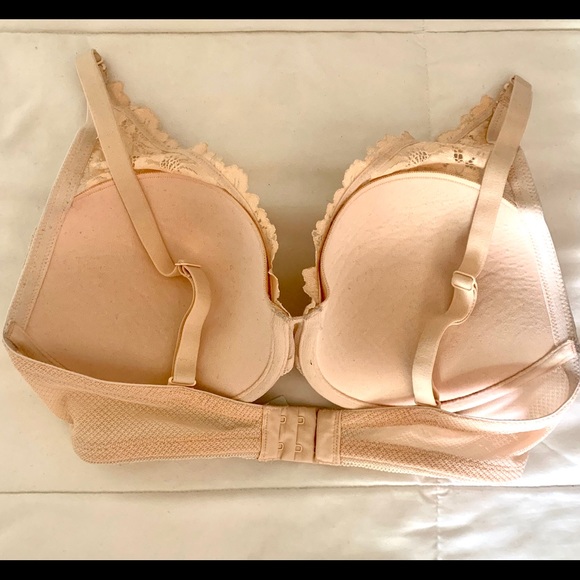Lacy Plunge Push-up Bra in light pink/orange - Picture 3 of 6